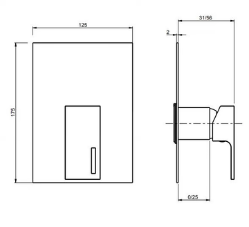 VITA 53521 - Recessed single handle shower mixer by Rubinetterie Frattini - view 3
